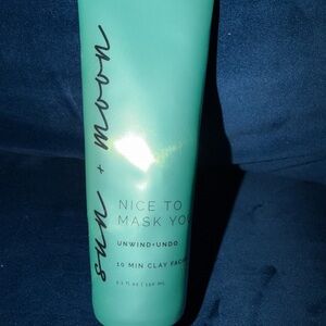 Sun + Moon Clay Facial Mask in Green Tube